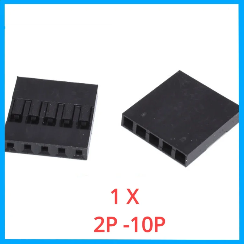 50pcs/lot Spacing 2.54mm DuPont Shell Rubber Housing Single Row Double Row DuPont Plug 1P/2P/3P/4P/5P/6P/7P/8P/9P/10P