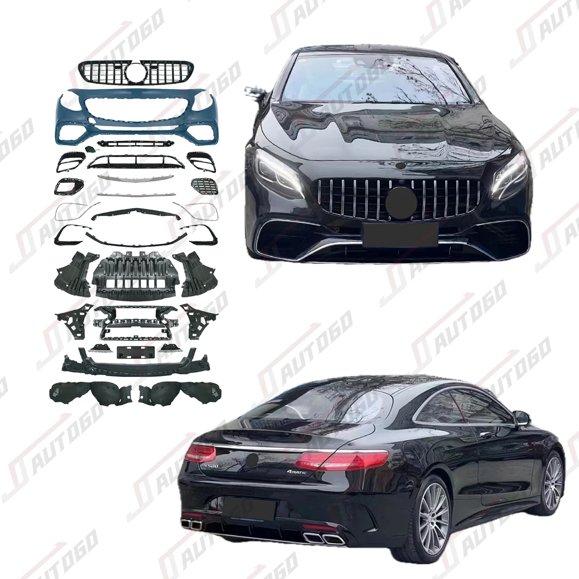 

Автоматический комплект кузова для подтяжки лица для Mercedes Benz S Class W217 C217 Coupe 2014 2015 2016 2017 2018 Обновление для гонок S63 AMG