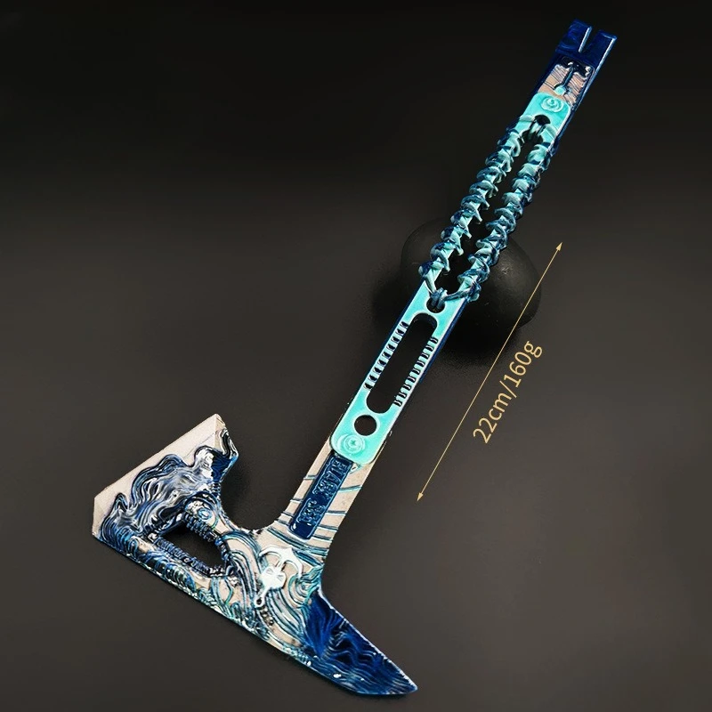 22 سنتيمتر دلتا قوة لعبة الطرفية البحر الأسود معركة الفأس جميع الحرف المعدنية سلاح نموذج في الهواء الطلق سيف ساموراي كاتانا تأثيري اللعب