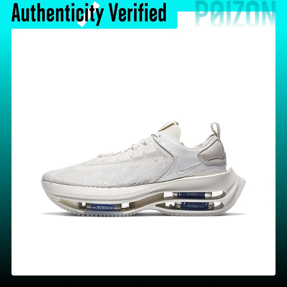 Nike Zoom Double Stacked Running Shoes Women's Low-top White Blue CI0804-100