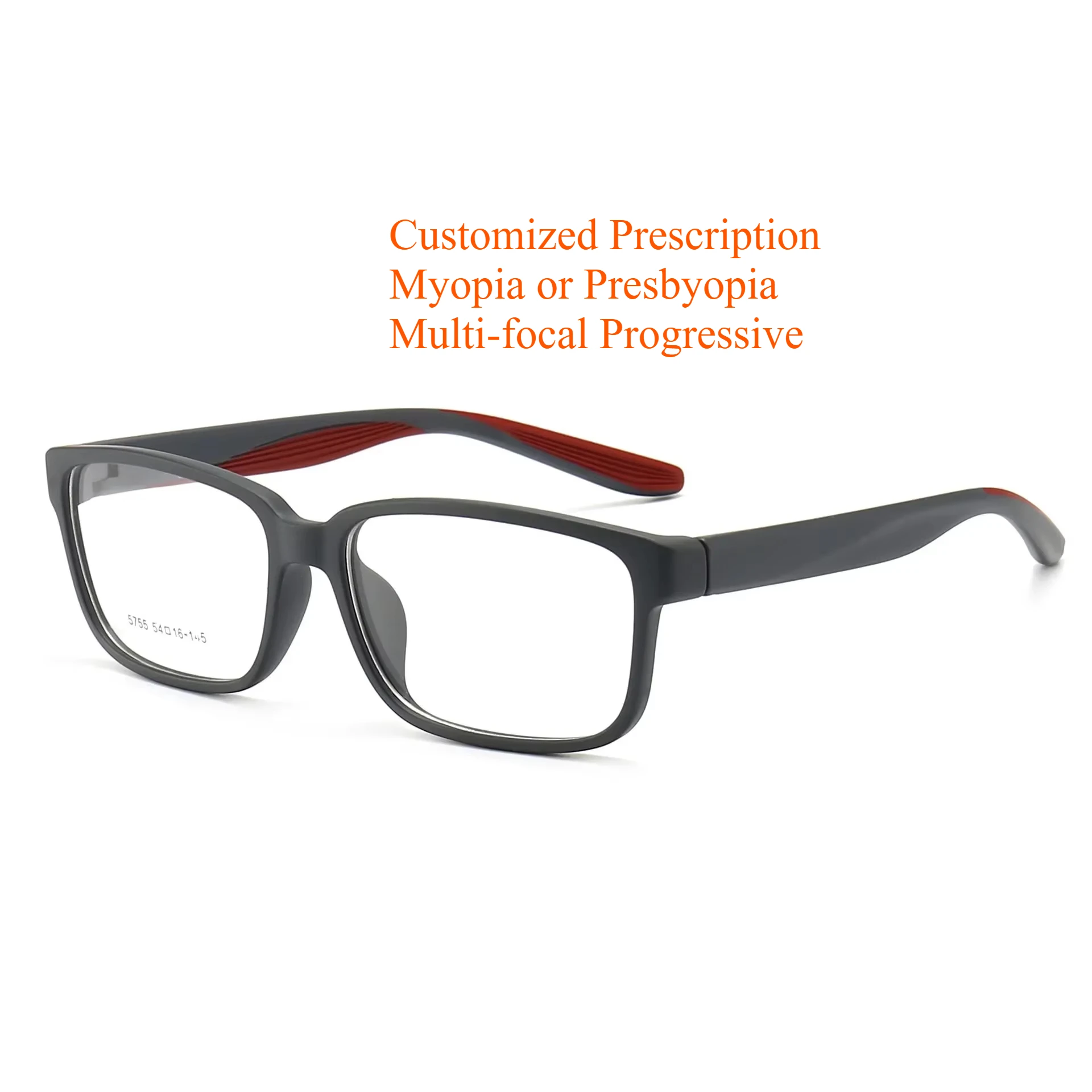 

Customized Prescription Men Women TR90 Frame Photochromic Myopia Reading Glasses Multi-focal Progressive Lens