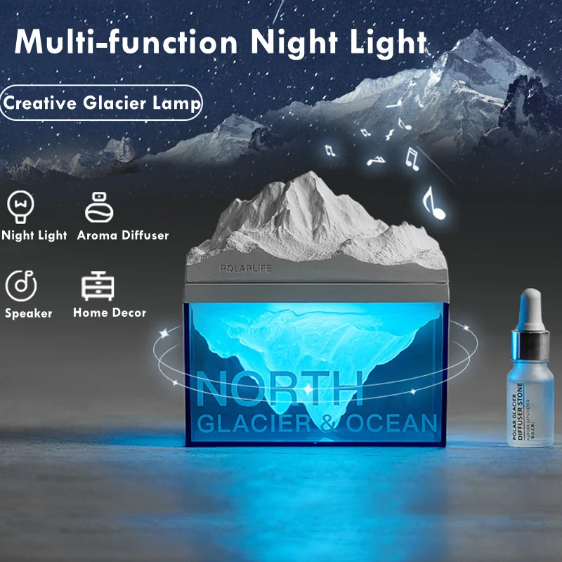 Multi-function Night Light With Aroma Diffuser And Wireless Speaker Audio Speaker Music Speaker, Sleeping Atmosphere Light