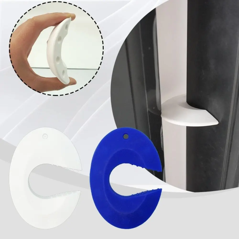 Silicone Unisex Safety Door Stopper White Blue Color C-shaped Design Door Seam Anti Pinch Non Slip Easy Installation Door Holder