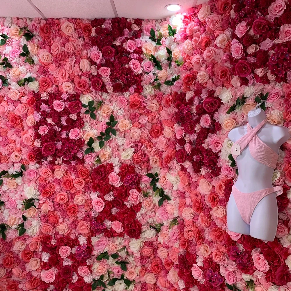 

Rose Flower Wall Artificial Flower For Wedding Decoration Christmas Home Decor BabyShow Birthday Party Home Backdrop Decor