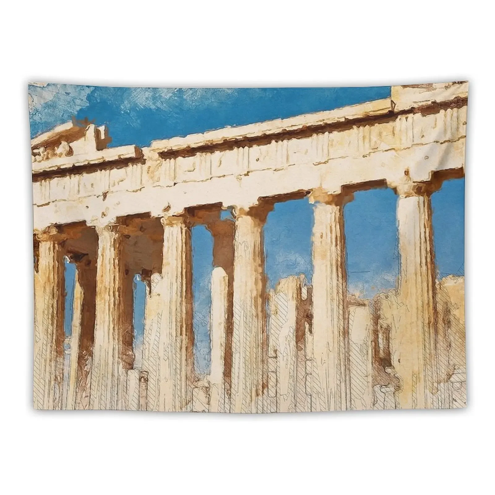 Acropolis of Athens Tapestry Aesthetic Room Decoration On The Wall Tapestry