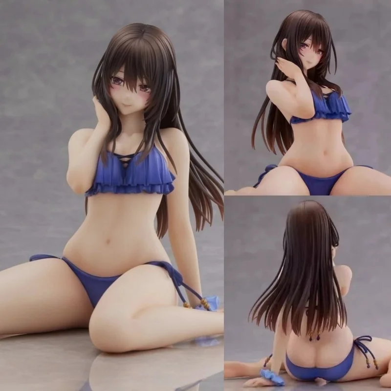 

Shy Anime Love Girl Water Chenghua Real Swimsuit Beauty Model Handmade Boutique Ornament Gift Sexy Model Office Desk Decoration