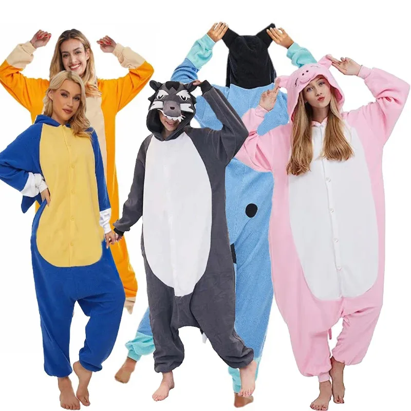 

2025 New Kids Animal Blue Dog Onesies Boys Cosplay Pajamas Girls Cartoon Costume Christmas Halloween Party Orange Dog Jumps ★ ★