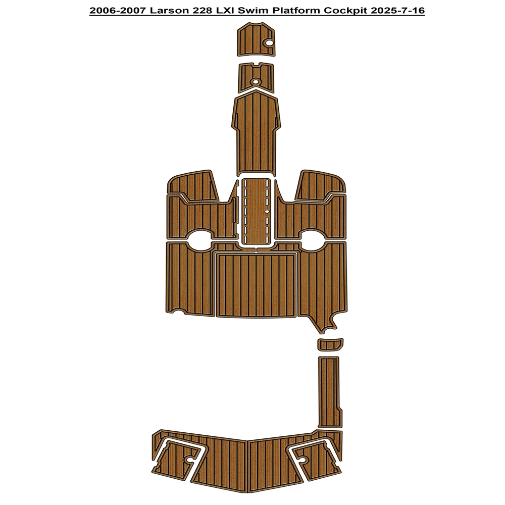 

2006-2007 Larson 228 LXI Платформа для плавания Кокпита Pad Лодка Пена EVA Искусственный тиковый коврик для пола SeaDek Gatorstep Стиль Самоклеящийся