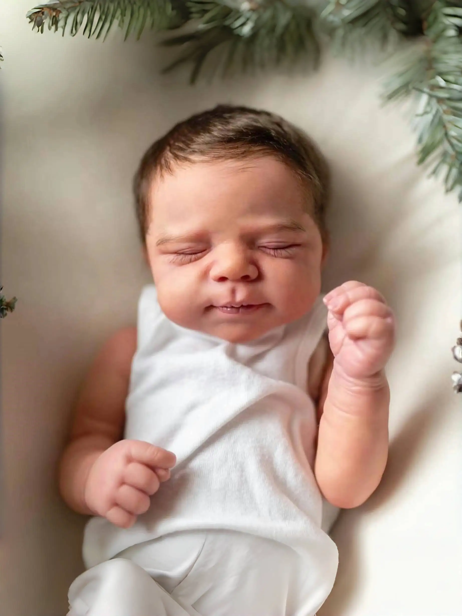 Cokela 20 pouces/50 cm ouvert, yeux bleus Reborn bébé poupée avec cheveux enracinés réaliste nouveau-né bébé garçon ou fille pour choisir