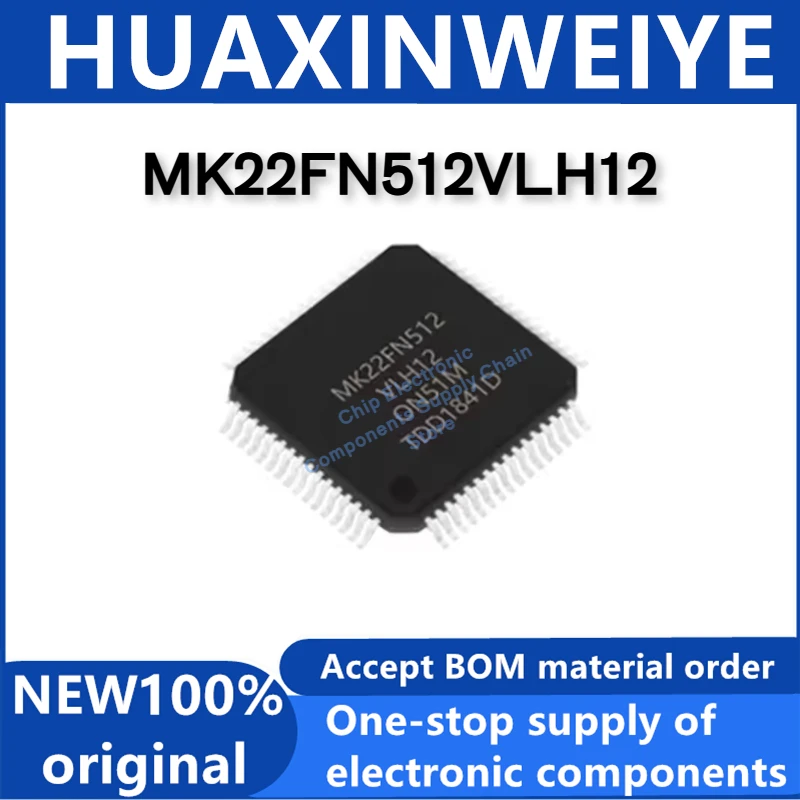 

Original MCU Kinetis K22: 120MHz Cortex-M4F Performance MCU Flash 512KB MK22FN512VLH12 LQFP-64 ARM Microcontrollers