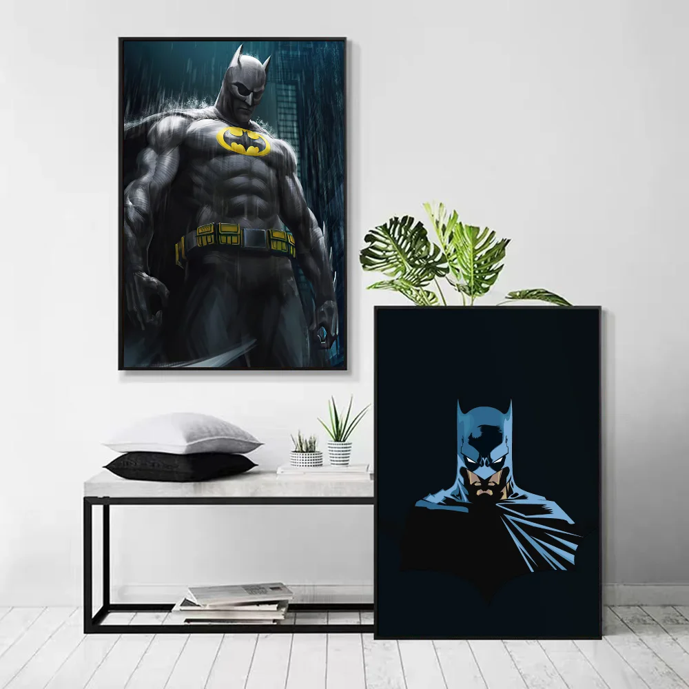 1pc Cartoon BatmanS Poster Self-adhesive Art Waterproof Paper Sticker Coffee House Bar Room Wall Decor