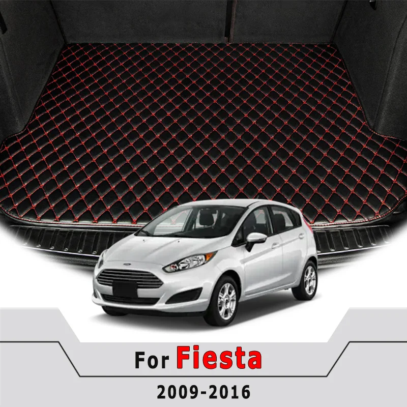 

Car Trunk Mat for Ford Fiesta 2009 2010 2011 2012 2013 2014 2015 2016 Hatchback Sedan Waterproof PU Leather Car Carpet