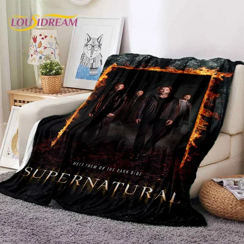 SPN Latest Supernatural Dean Sam Soft Flannel Blankets,Throw Blanket Comfortable Blanket for Picnic Beds Sofa Home Bedroom Gift