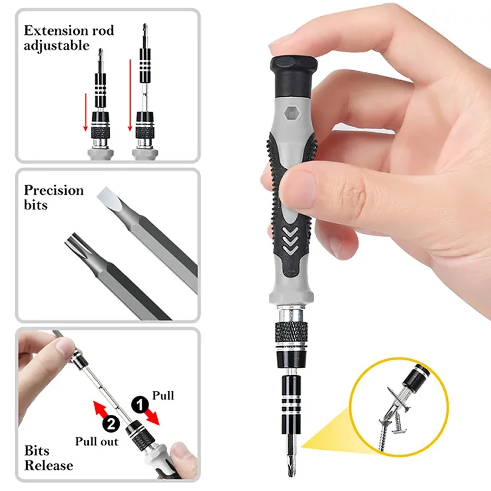 115 In 1 Precision Screwdriver Set Professional Magnetic Repair Tool Kit With 98 Bits for Phone Computer Watch Laptop Repair