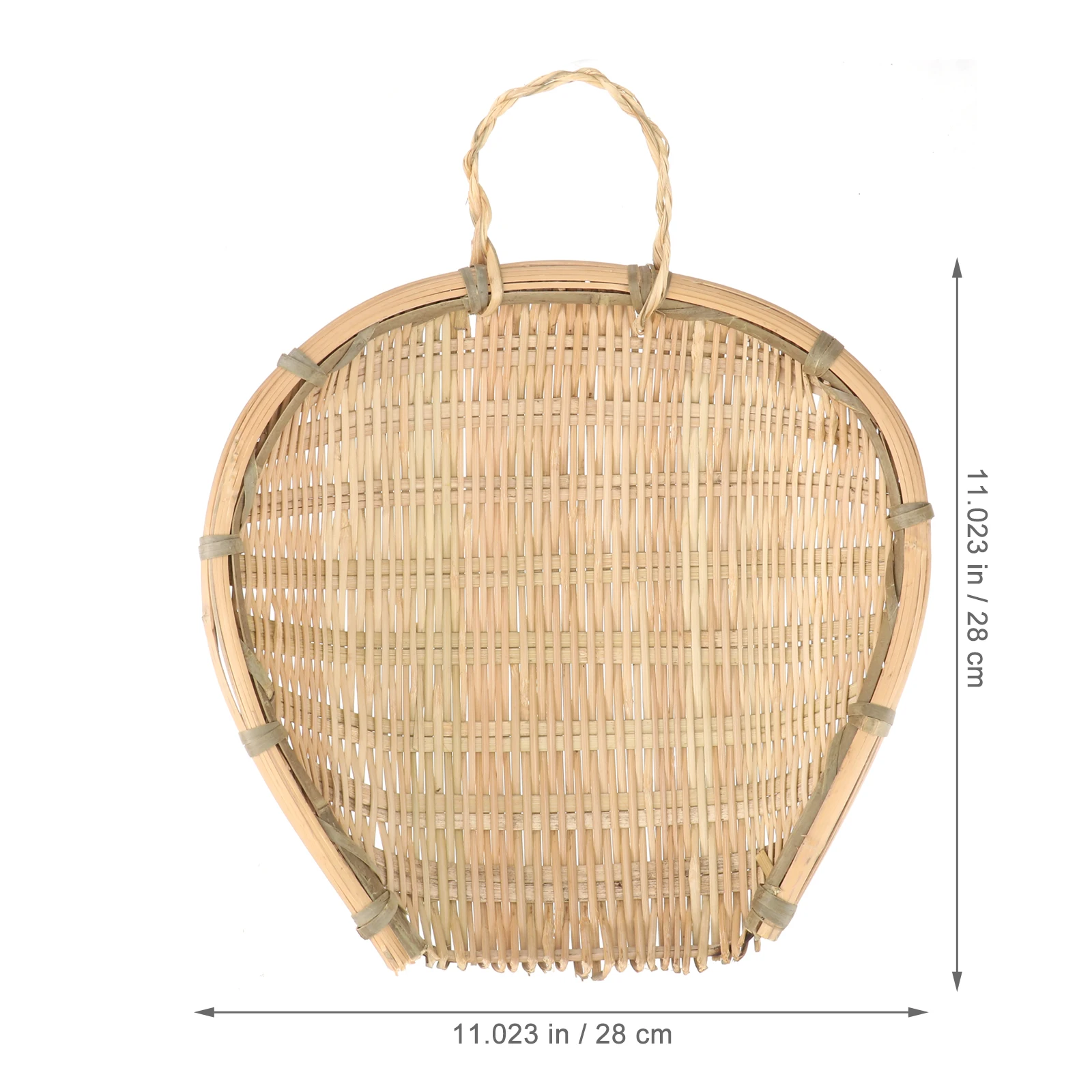 

1Pc Bamboo Weaving Drain Basket Kitchen Food Washing Drying Storage Basket Food Drainer