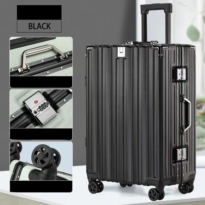 Luggage Universal Wheel Aluminum Frame Travel Rod Password Boarding Box 20 Can Board 22 24 26 Inch Student Large Capacity