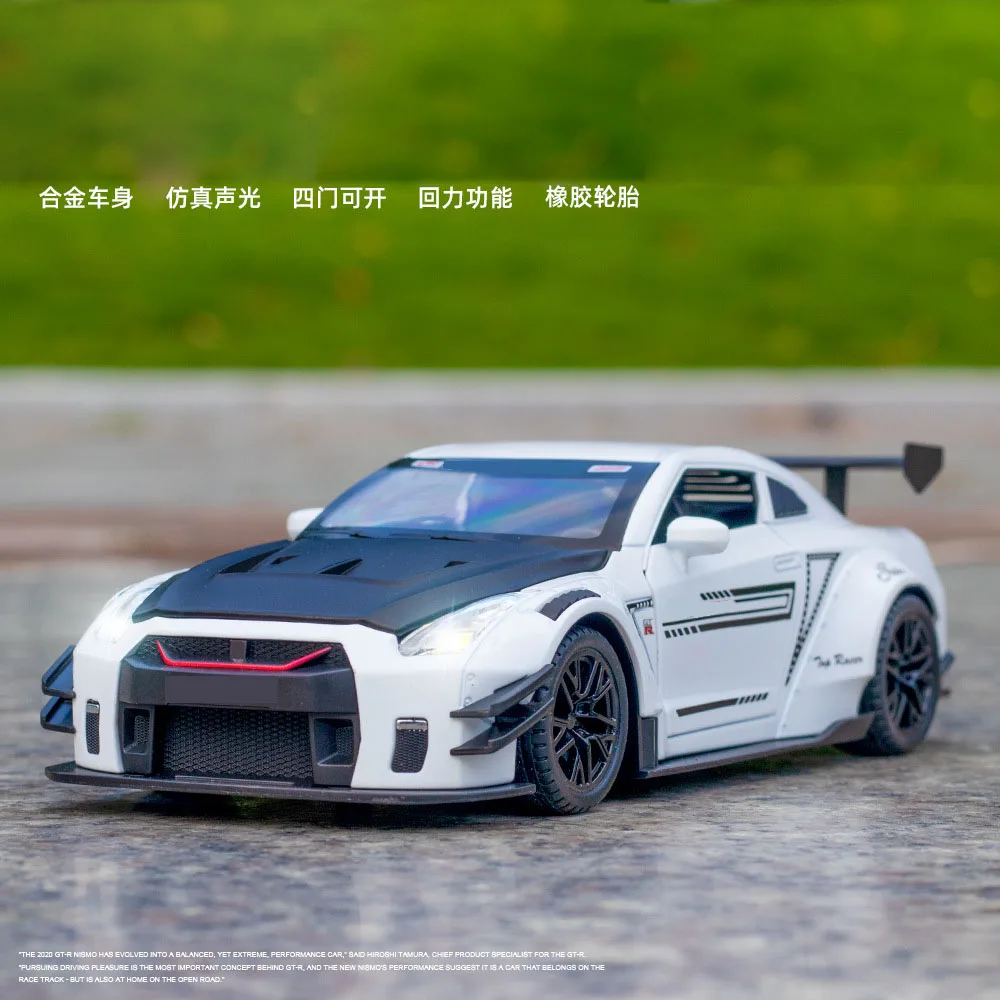 

Car model scale 1:24 FOR Nissan GTR Alloy sports car model Simulate car model ornaments Automotive Interior