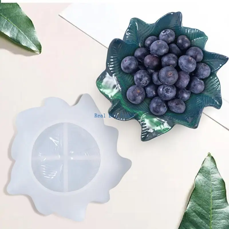 

U13D Table Ornaments Box Epoxy Resin Mold DIY Crafts Fruit Candy Storage Dish Mold