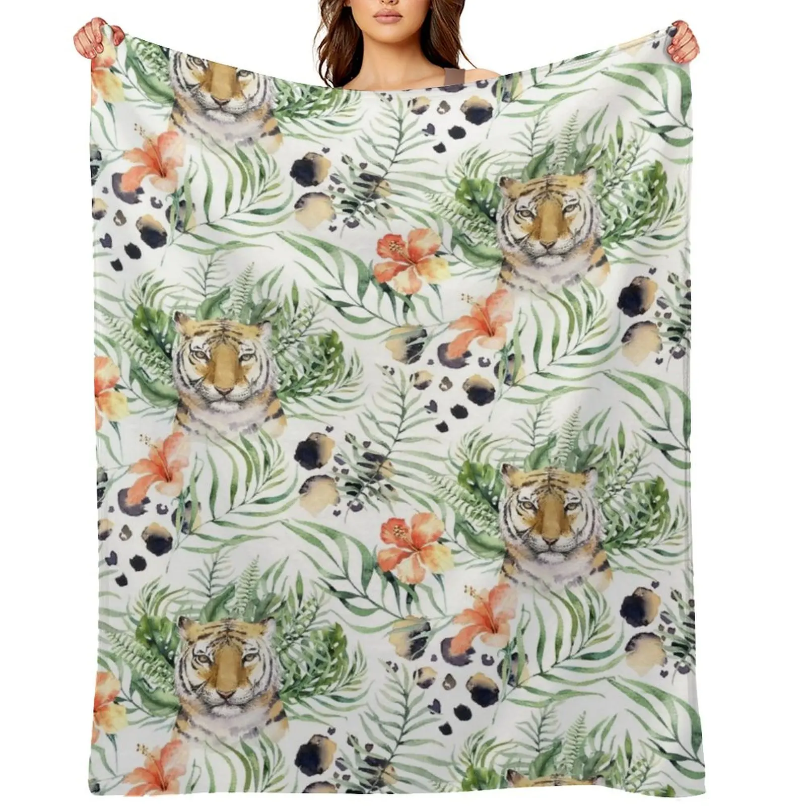 

Tiger Pattern I Throw Blanket Sofa Quilt Soft Beds Beautifuls Retros Blankets