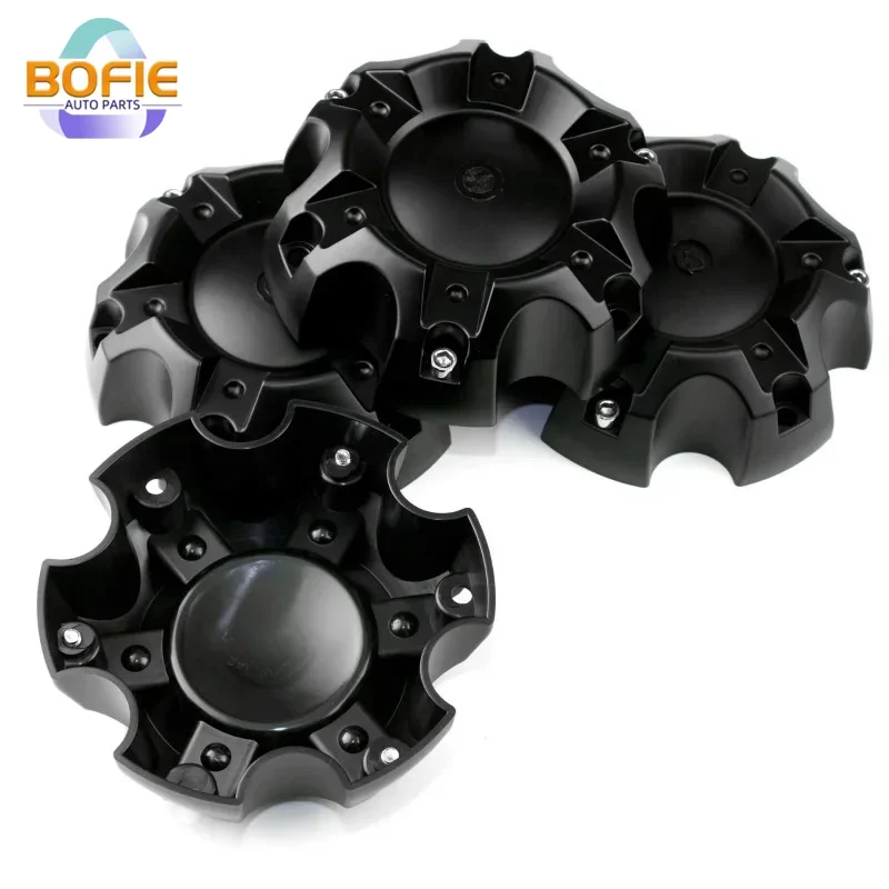 silver 1pcs/black 4pcs/black 1pcs/silver 4pcs  ABS 6 Lug Car Wheel Center Hub Cap For Protector Rims Universal Accessories Matt