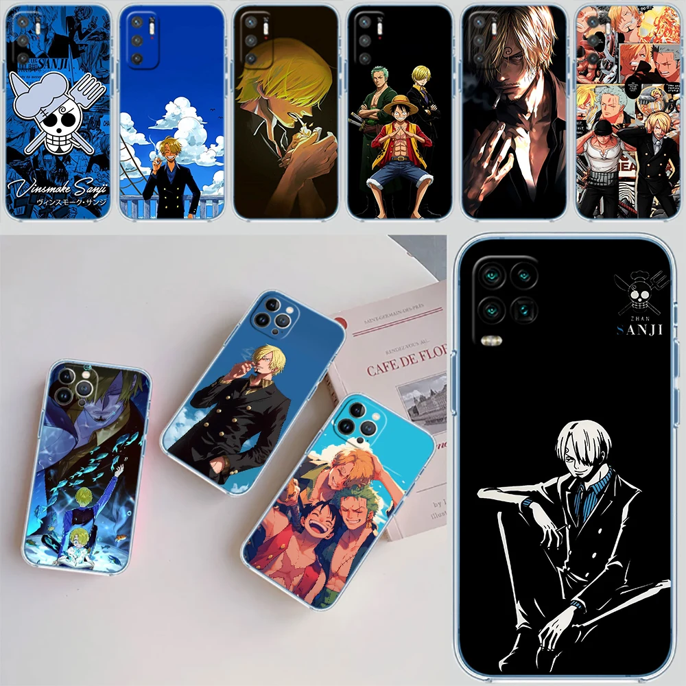 Funda Transparente para Teléfono UN26 One Piece Sanji para Motorola Moto G40 G04 G05 One Ace Action Fusion + Plus Hyper Macro Vision Zoom