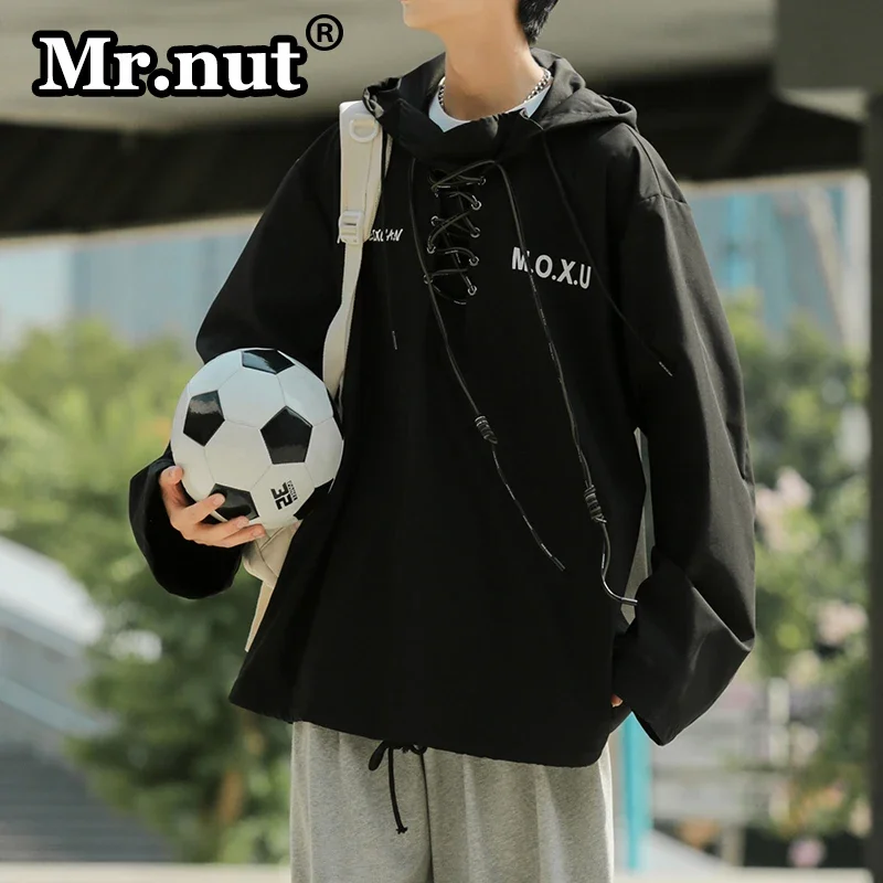 

Mr.nut Stylish Youth Pullover Hooded Jacket Men's Autumn New Large Size Camping Outdoor Jackets Loose Casual Clothing Streetwear