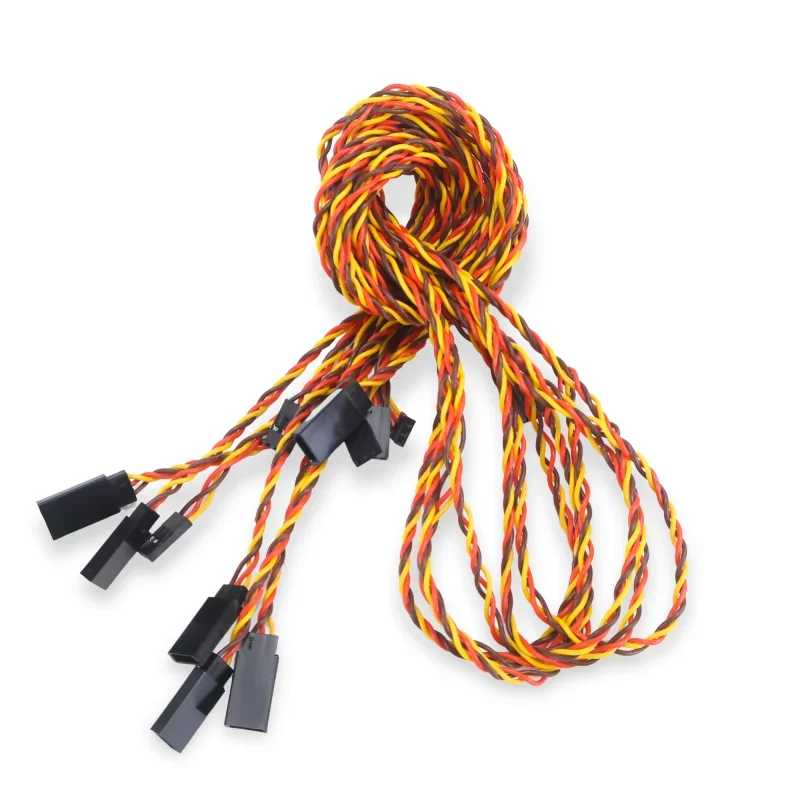 New 6pcs10/15/20/30/50/100cm Twisted wire Servo Extension Cable For Futaba JR Anti-interference Servo For RC Helicopter Part DIY