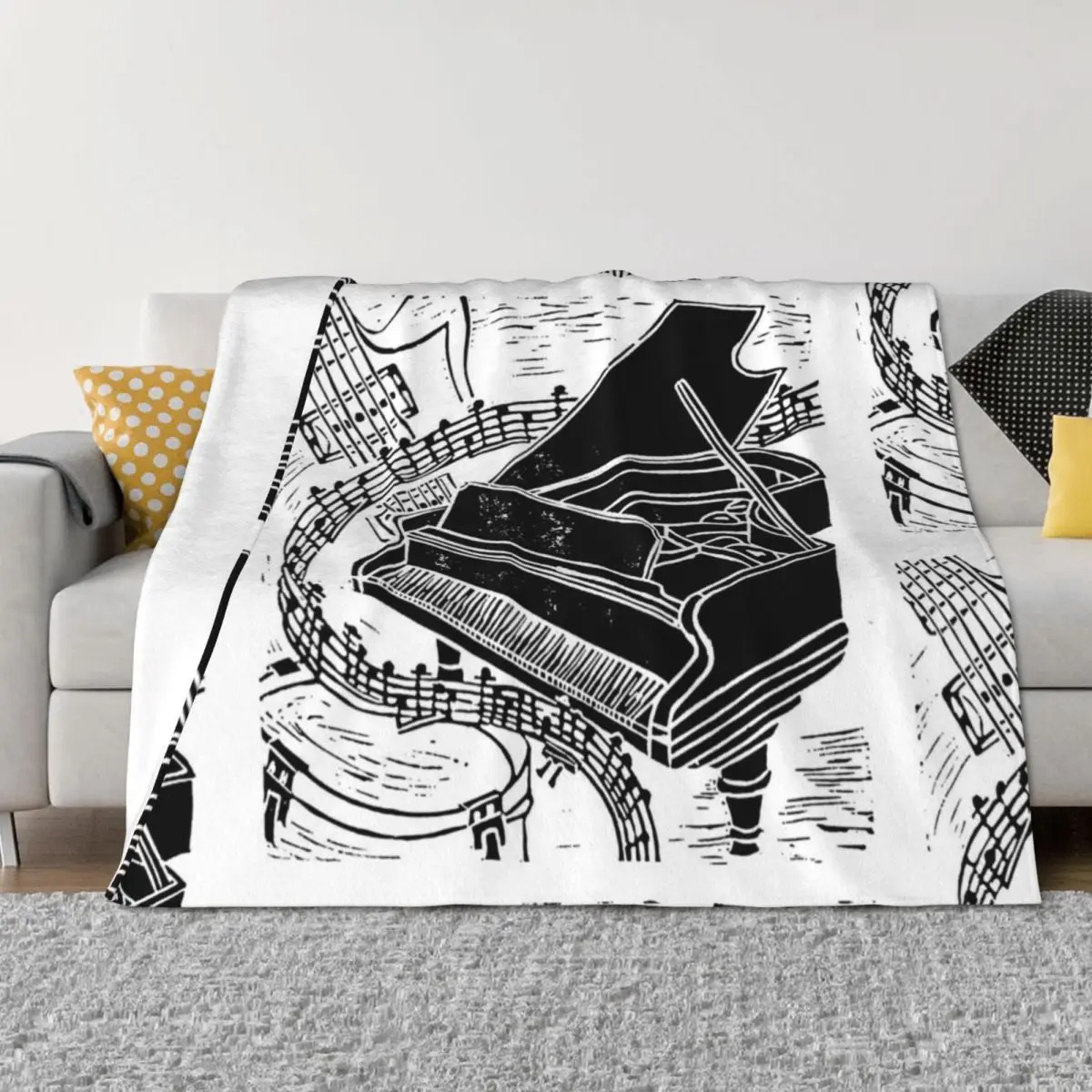 Grand Piano Throw Blanket Giant Sofa Summer Softest Blankets
