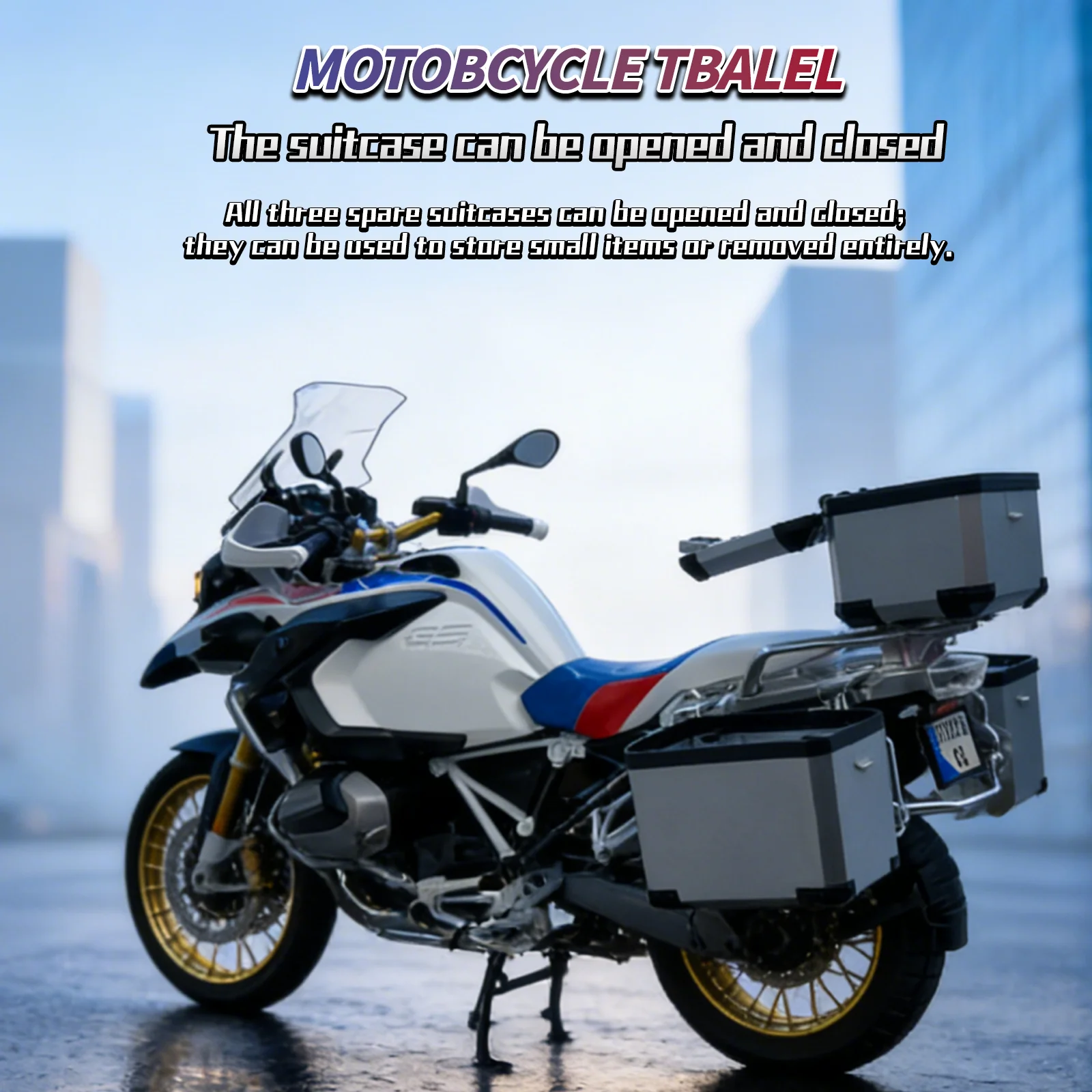 1/6 R1250 GS ADV Alloy Racing Motorcycle Diecasts Street Sports Motorcycle Model Simulation With Light Collection Kids Toys Gift