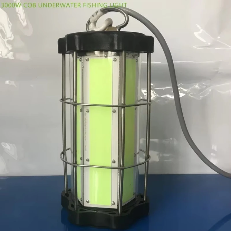 2000w Green LED Fishing Light Under Water Boat Catching Fish in Ocean