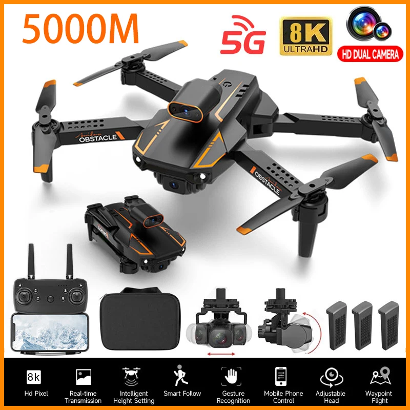 S91 8K 5G GPS Drone Profession Obstacle Avoidance Dual Camera RC Quadcopter Dron FPV WIFI Range Remote Control Helicopter 3000M