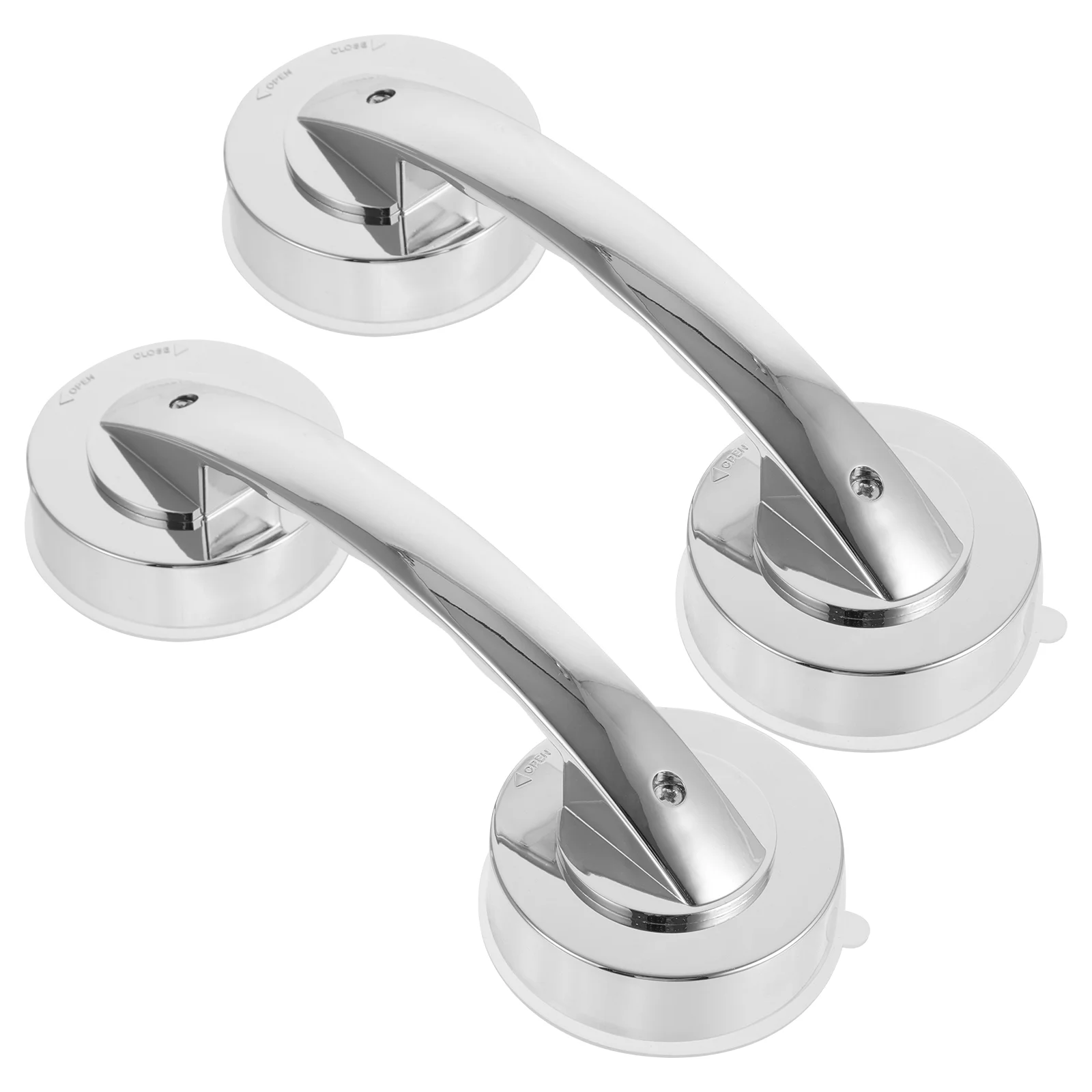 

2 Pcs Glass Door Handle Window Knobs Suction Cup Handles Grip Bars Plastic Pulls Portable