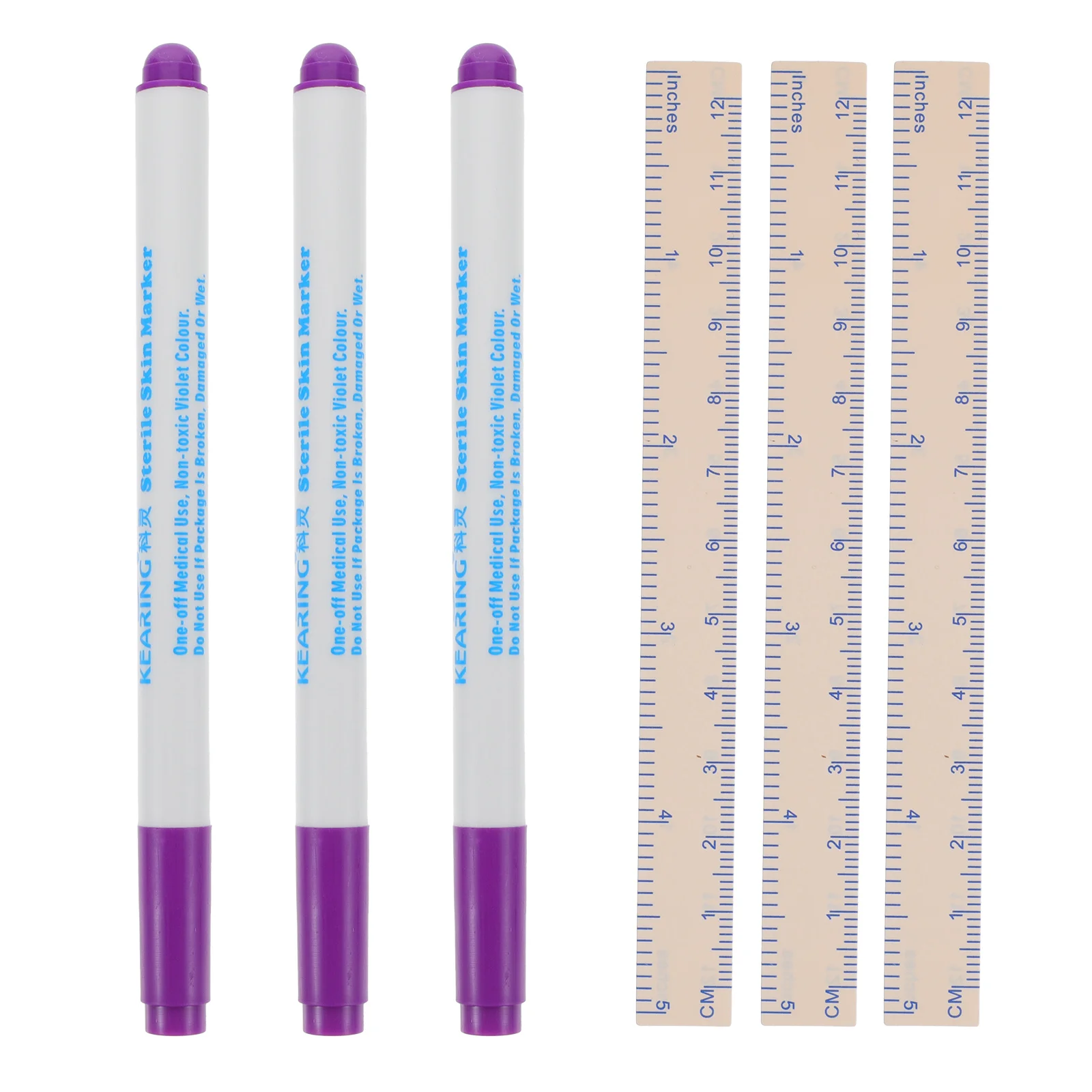 

3 Sets Easy to Rub Pen Ruler Multi Functional Eyebrow Multifunction Position Mapping Pencil Markers for Skin