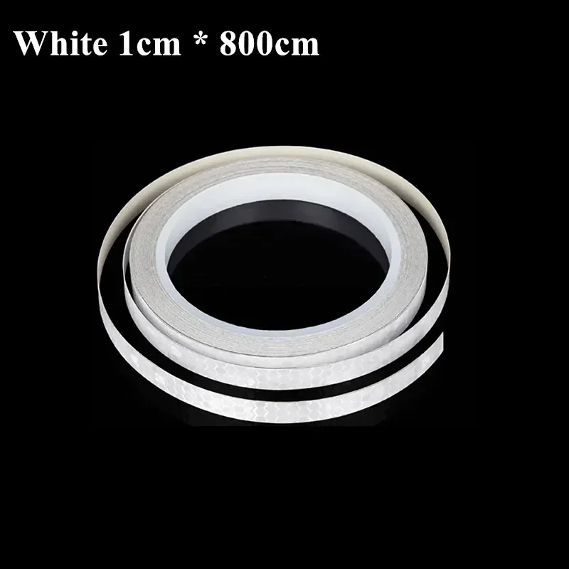 1cmx8m Bike Reflective Stickers Cycling Fluorescent Reflective Tape Bicycle Adhesive Tape Safety Decor Sticker Accessories