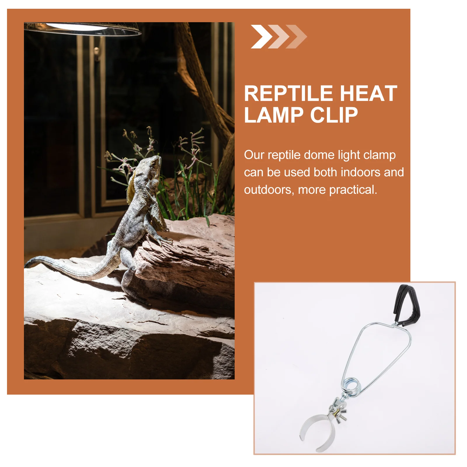 

Reptile Lampshade Clip Premium Aluminum Alloy Strong Grip Pet Lamp Clamp Suitable for Tortoises Frogs Cricket Long Term Use