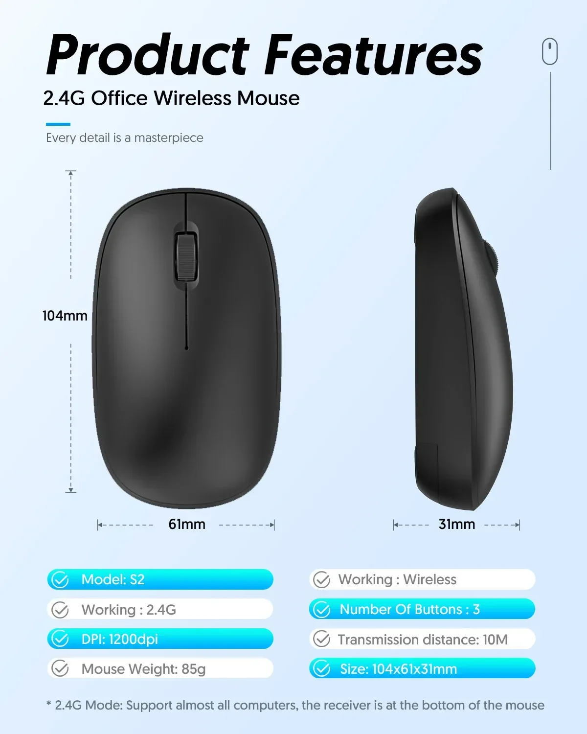 Cute Animals USB 2.4G Wireless Mouse Ergonomic Gaming Mouse Office Magic Mouse For Laptop PC Gamer Computer Mice Girls Women