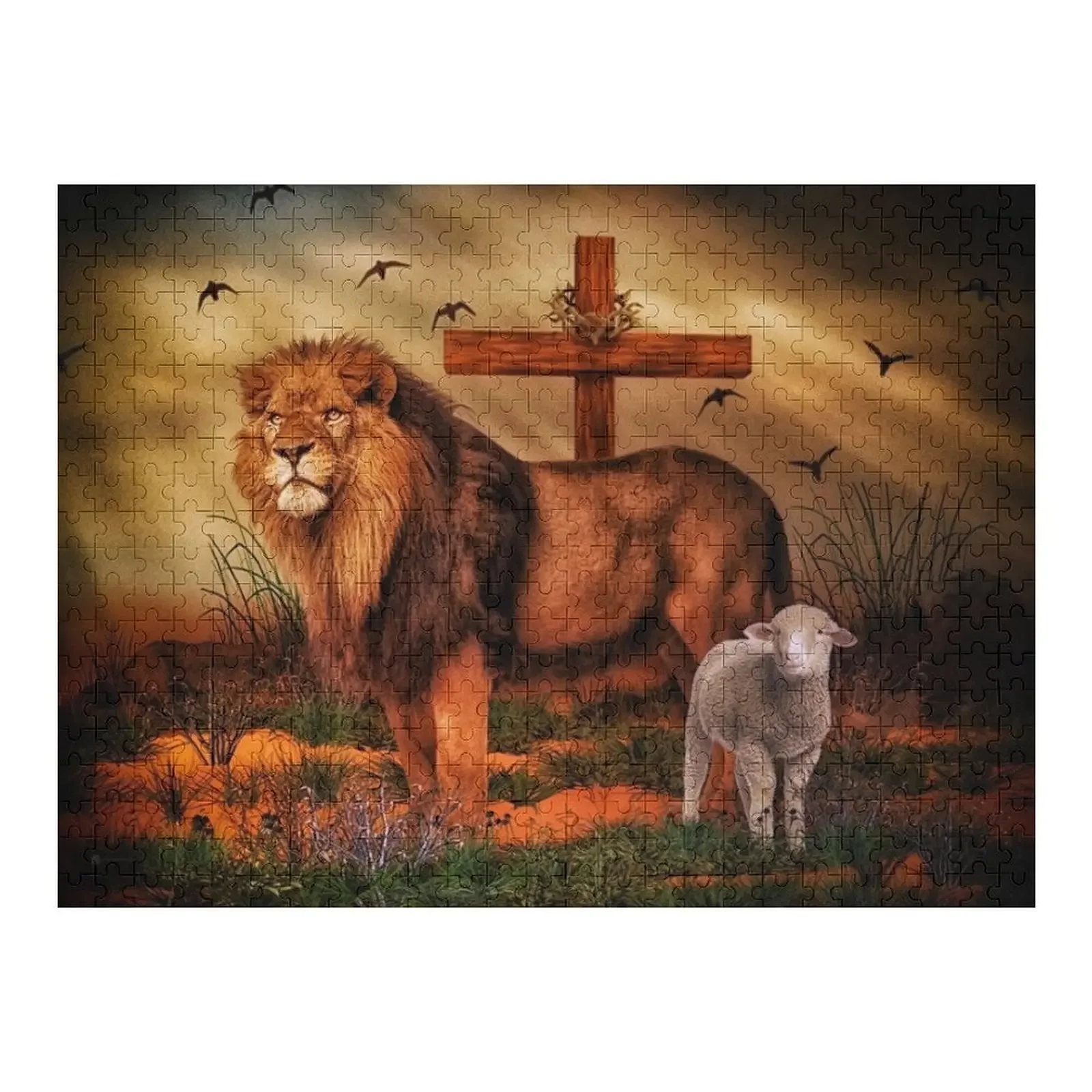 

The Lion And The Lamb Jigsaw Puzzle Personalized Name Wooden Name Wooden Boxes Puzzle