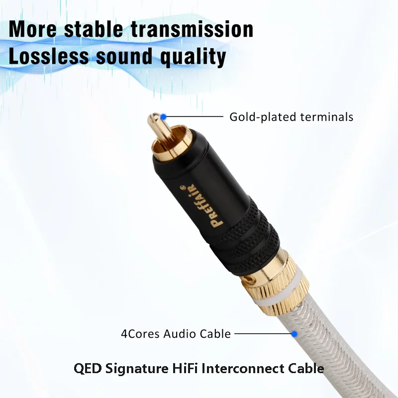 

QED Signature HiFi Interconnect Cable-Silver Plated OFC RCA to 2 RCA Y Splitter,Digital Stereo Audio Cable for Subwoofer