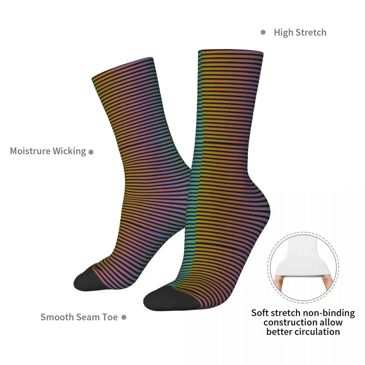 Carlos Cruz Diez Venezuela Socks Harajuku Sweat Absorbing Stockings All Season Long Socks Accessories for Unisex Gifts