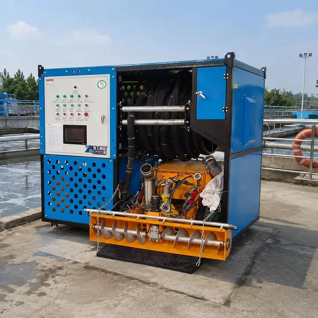 China Supplier Mud Cleaning Robot Remote Operated Amphibious Crawler Dredging Cleaner Robot for Sewer Sludge Suction and Cleanup