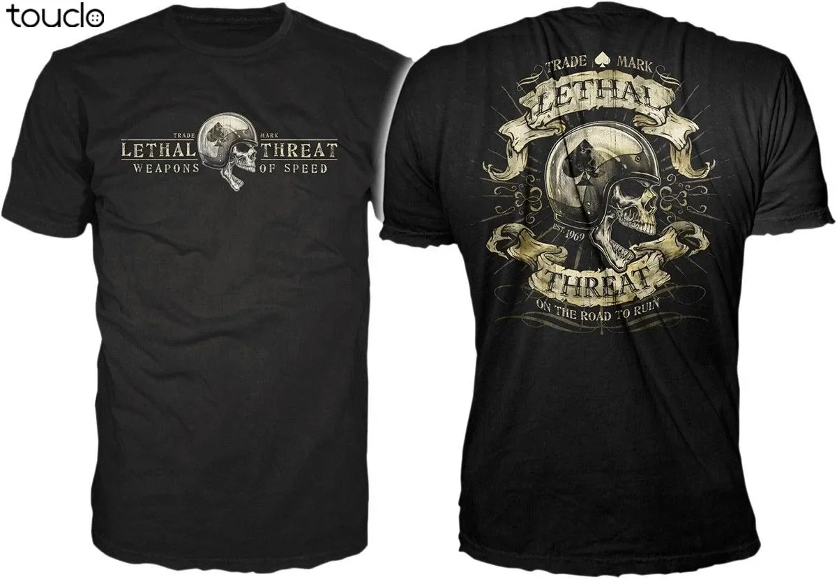 Nueva marca de ropa, camisetas, camiseta NEW LETHAL THREAT Road To Ruin, moda de verano