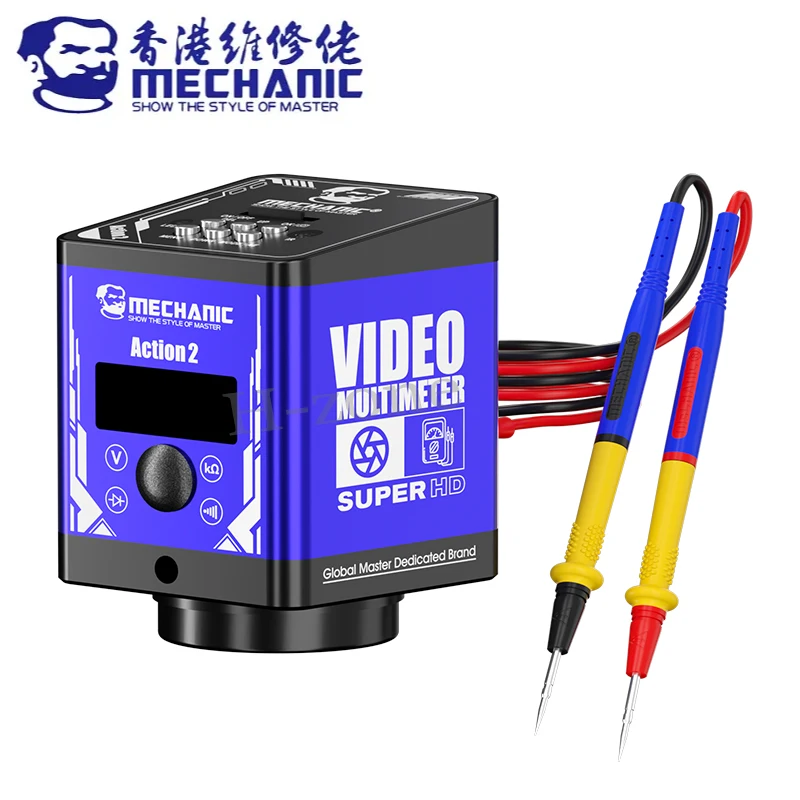 MECHANIC Action 2 HDMI Ultra HD Camera with Multimeter Pen Trinocular Microscope Video Camera for C mount Microscope PCB Welding