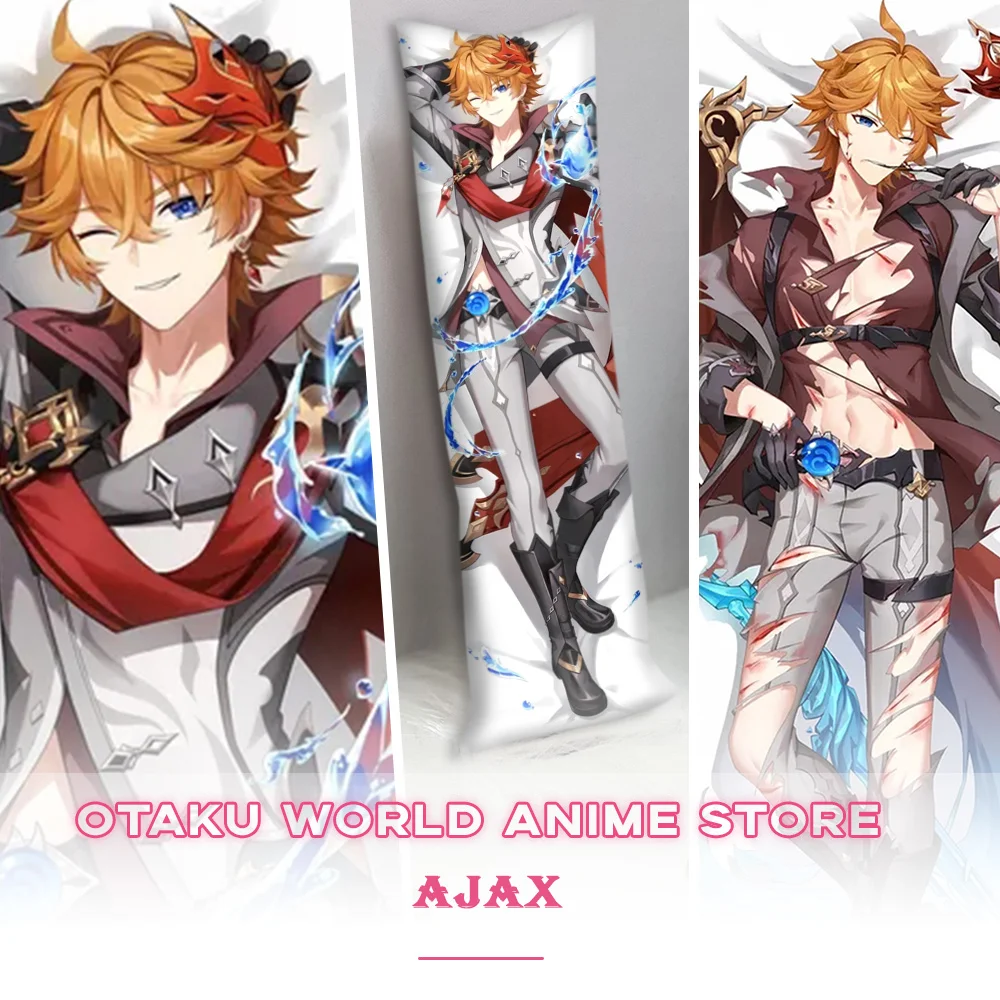 

Genshin Impact Dakimakura Pillowcase Tartaglia Otaku Hugging Body Prop Anime Game Role Gift Adult 3D Printing Decor Prop