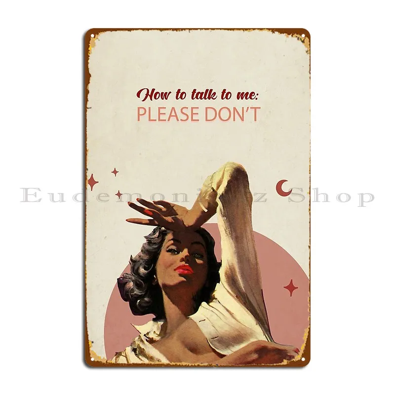 How Talk To Me Metal Signs Living Room Wall Decor Character Party Designing Tin Sign Poster