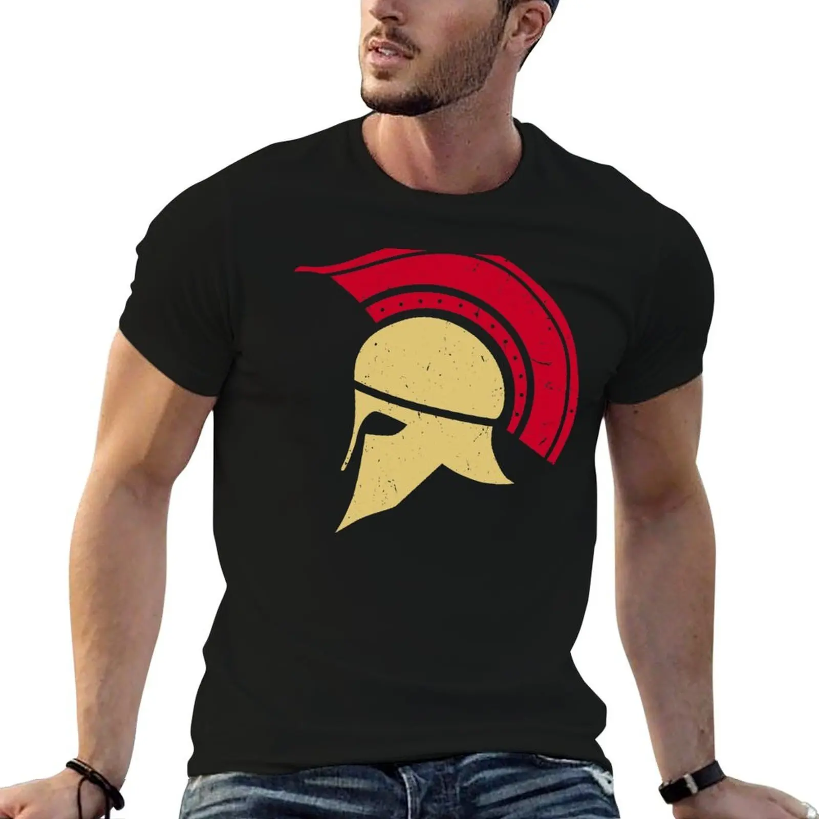 

Roman Galea or Helmet in Japanese Red and Yellow T-Shirt t shirts for man cotton soft t shirt for man T-Shirt