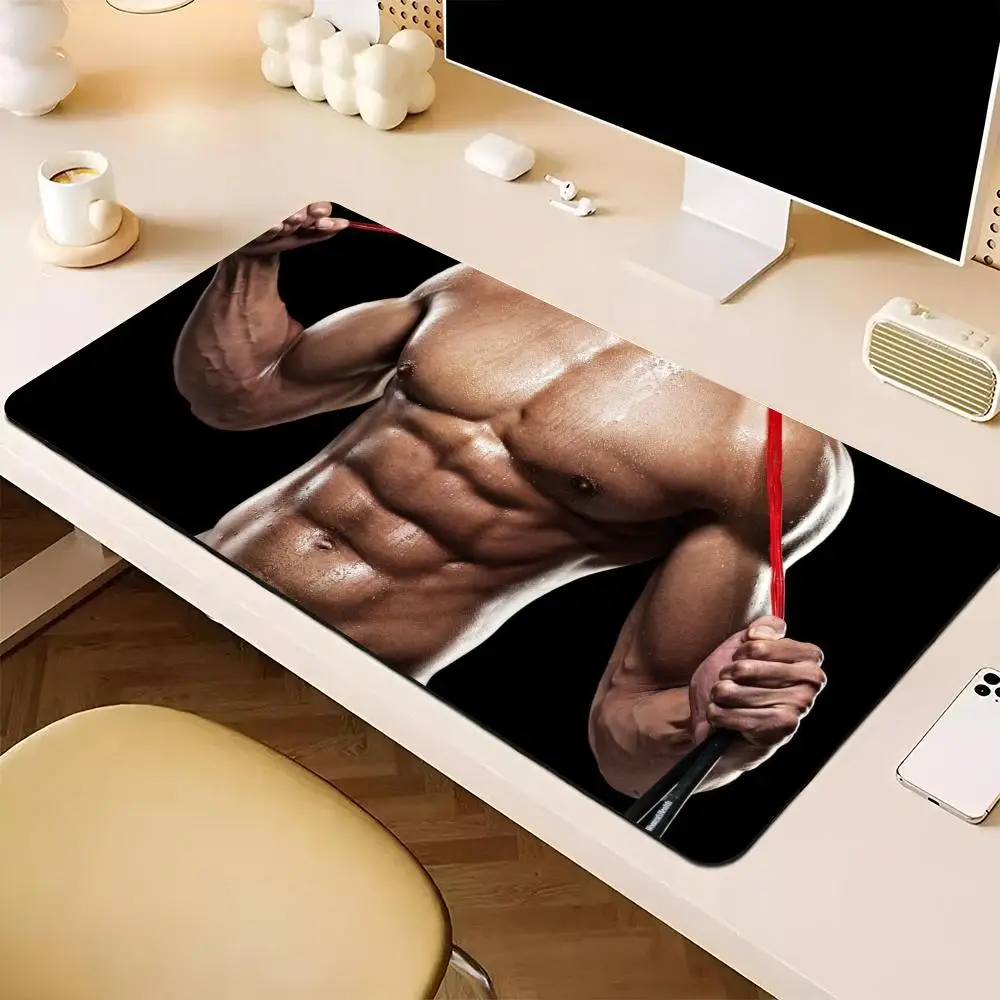 Sexy muscular man     Mouse Pad teclado XXL Mouse Pad Large Computer Laptop Non-slip Keyboard Desk Mat Mousepad