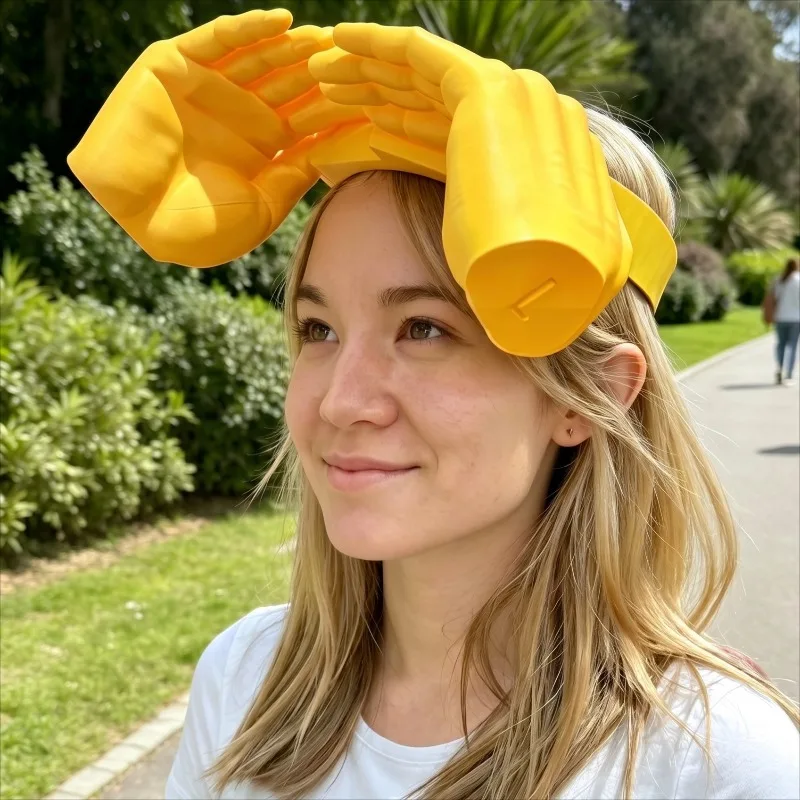 Palm Sunshade Hat 2026 New Summer Funny Palm Hairband Sunscreen and UV Protection Sunshade Hat Head Decoration