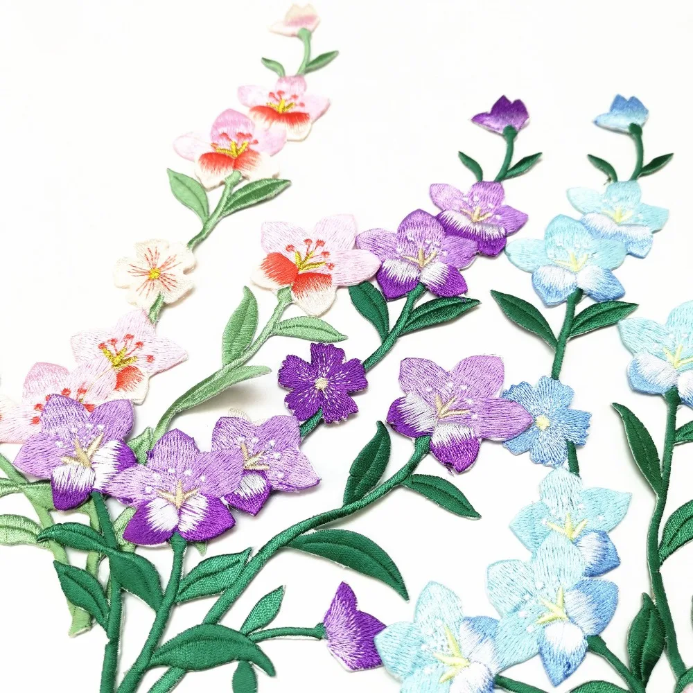 Flower Ironing Stickers Embroidered Patches Decals Clothing Accessories Skirts Decorative Fabric Patches
