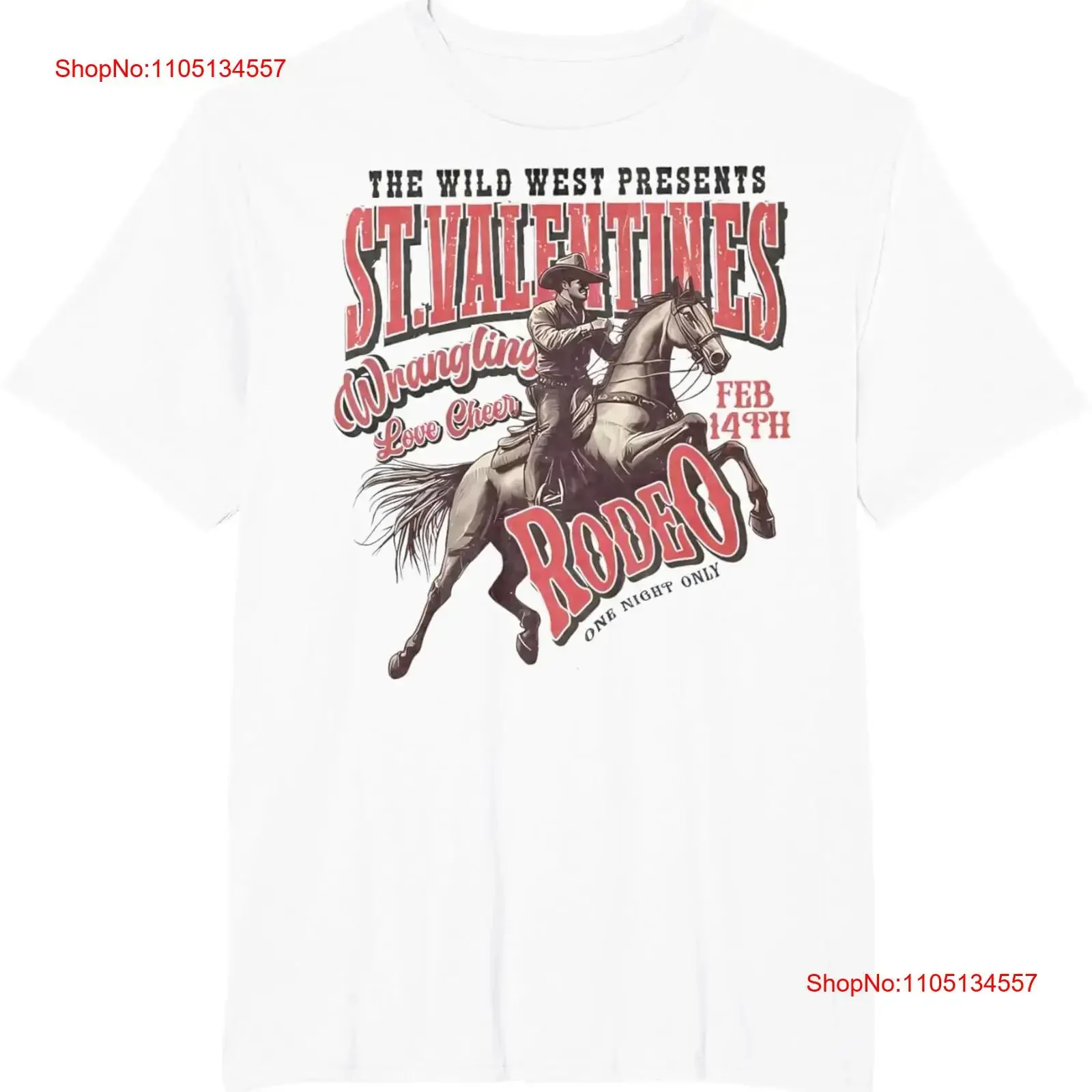 

St Valentine's Wild West Rodeo Vintage Western Cowboy T Shirt unisex vintage Washed Casual Unisex streetwear Breathable homme