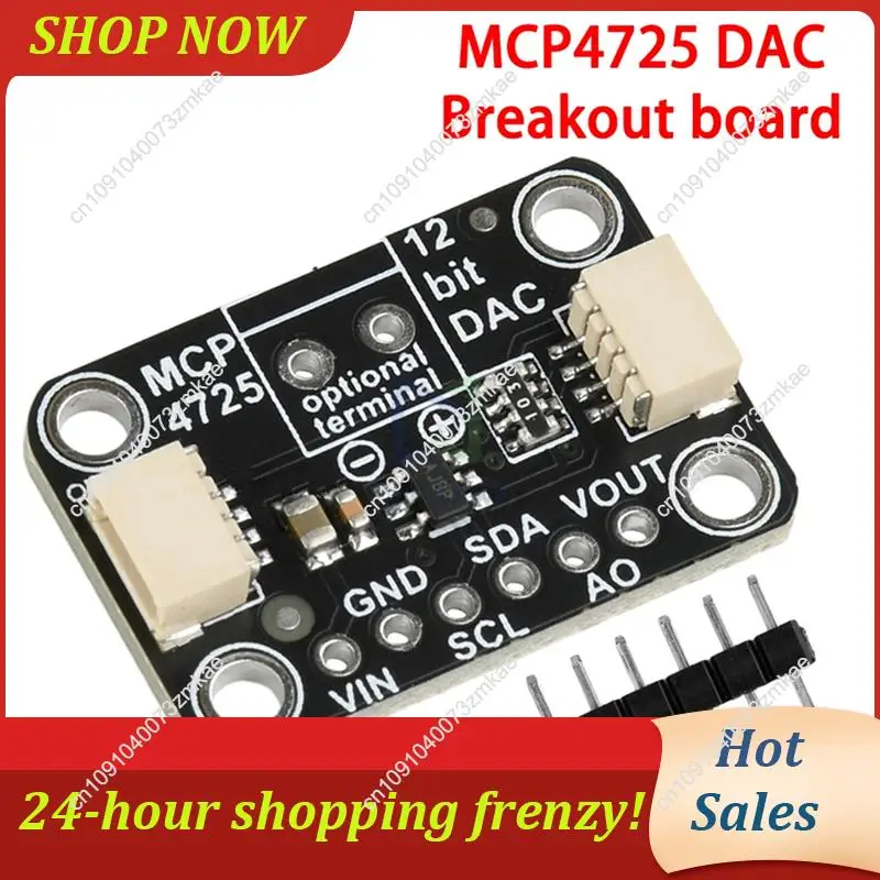 لوحة القطع البيع اليومي لـ MCP4725 12 بت I2C لوحدة محول DAC الرقمية إلى التناظرية لـ STEMMA QT Qwiic 2.7-5.5 فولت